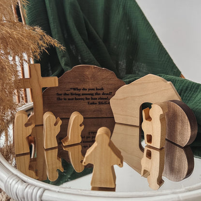 Hand Made Resurrection Scene. Easter Decor.