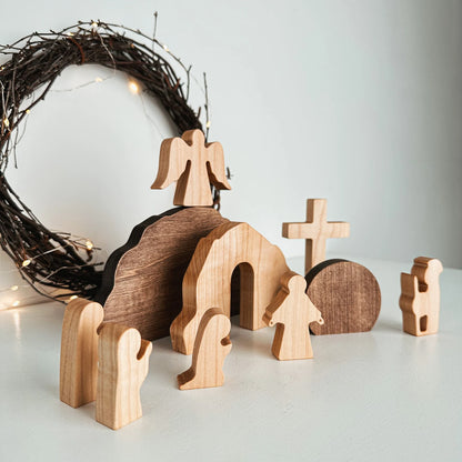 Hand Made Resurrection Scene. Easter Decor.